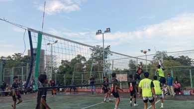 Sejumlah Tim Voli U 17 saat berlaga dalam KONI Cup Nunukan 2024.